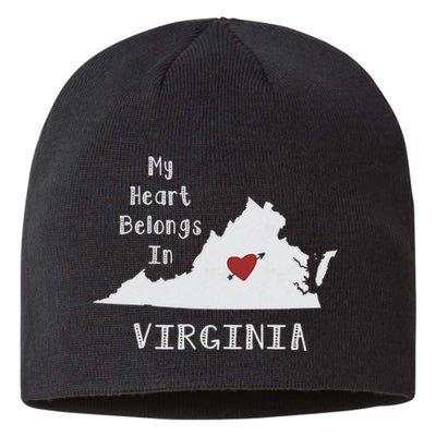 My Heart Belongs In Virginia Sustainable Beanie