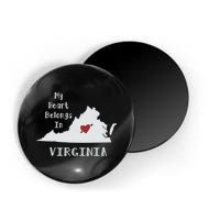 My Heart Belongs In Virginia Magnet