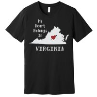 My Heart Belongs In Virginia Premium T-Shirt