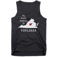 My Heart Belongs In Virginia Tank Top