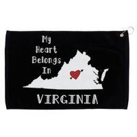 My Heart Belongs In Virginia Grommeted Golf Towel