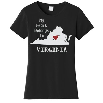 My Heart Belongs In Virginia Women's T-Shirt