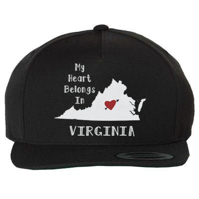 My Heart Belongs In Virginia Wool Snapback Cap