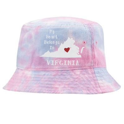 My Heart Belongs In Virginia Tie-Dyed Bucket Hat