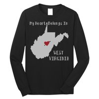 My Heart Belongs In West Virginia Long Sleeve Shirt