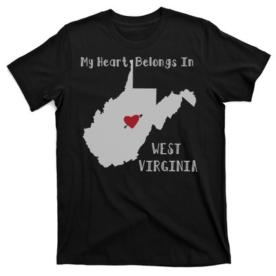 My Heart Belongs In West Virginia T-Shirt