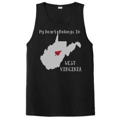 My Heart Belongs In West Virginia PosiCharge Competitor Tank