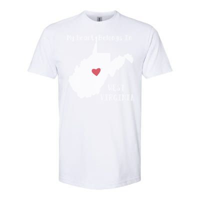 My Heart Belongs In West Virginia Softstyle CVC T-Shirt