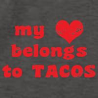 My Heart Belongs To Tacos Valentines Day Vector Backpack