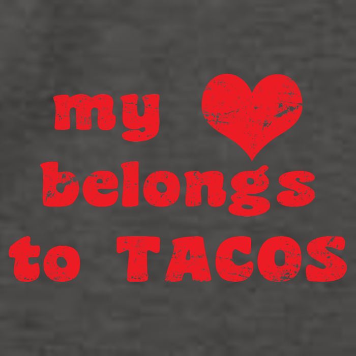 My Heart Belongs To Tacos Valentines Day Vector Backpack