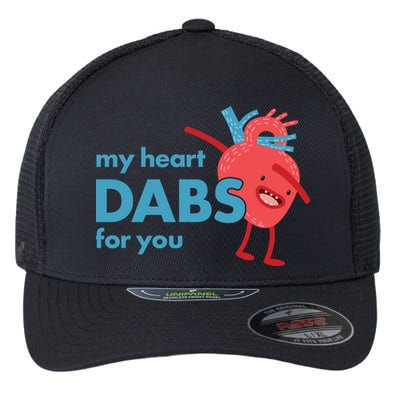 My Heart Dabs For You Flexfit Unipanel Trucker Cap
