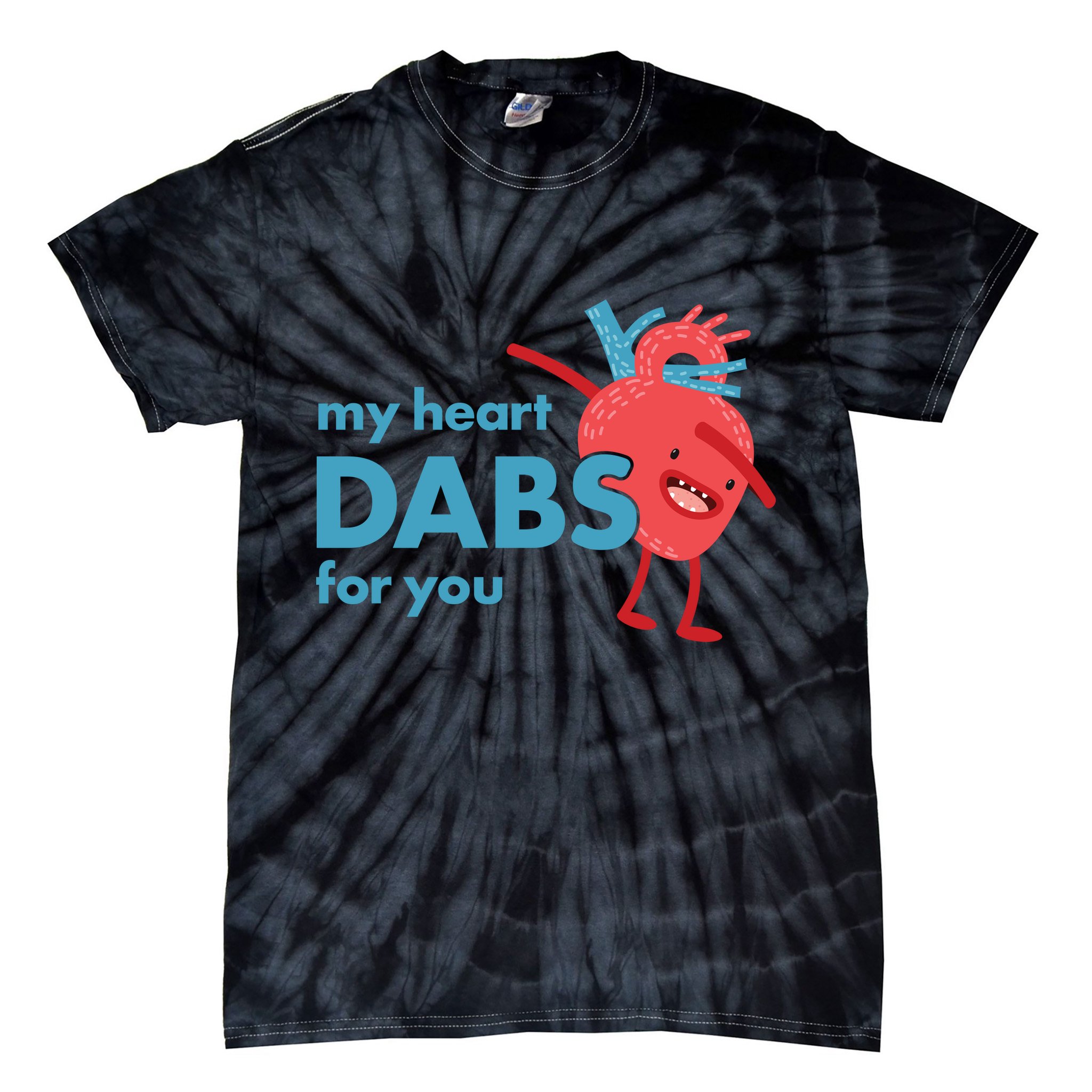 My Heart Dabs For You Tie-Dye T-Shirt