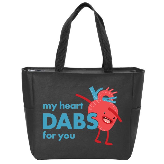 My Heart Dabs For You Zip Tote Bag