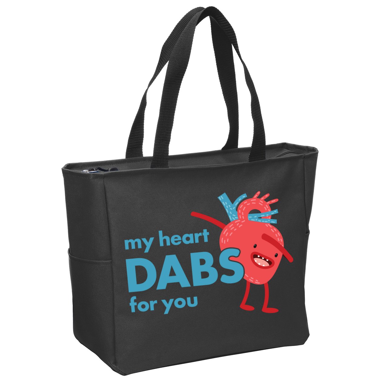 My Heart Dabs For You Zip Tote Bag