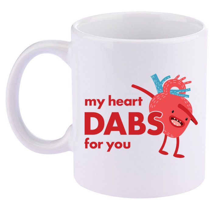 My Heart Dabs For You 11oz C Handle Ceramic Mug