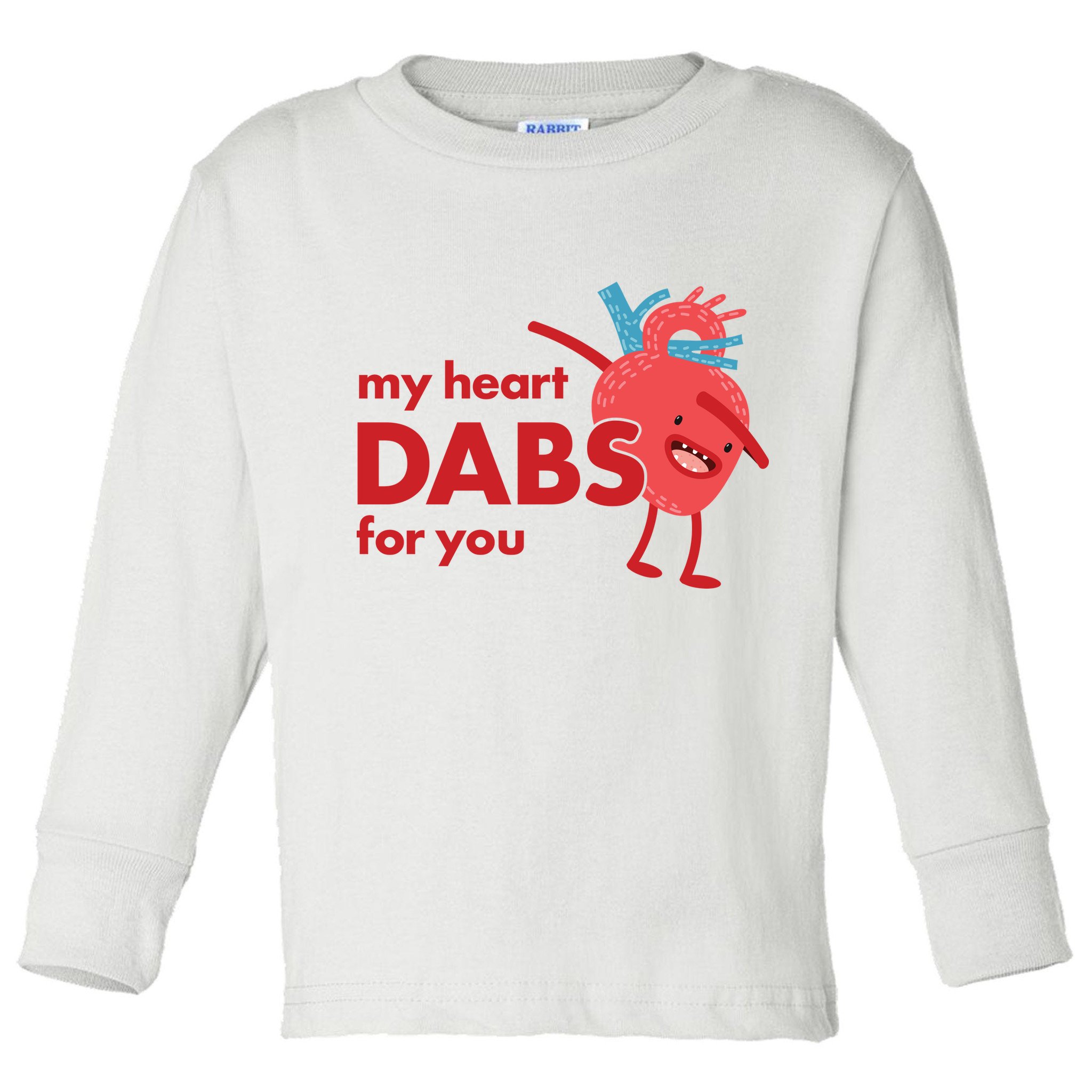 My Heart Dabs For You Toddler Long Sleeve Shirt