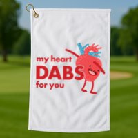 My Heart Dabs For You Golf Towel