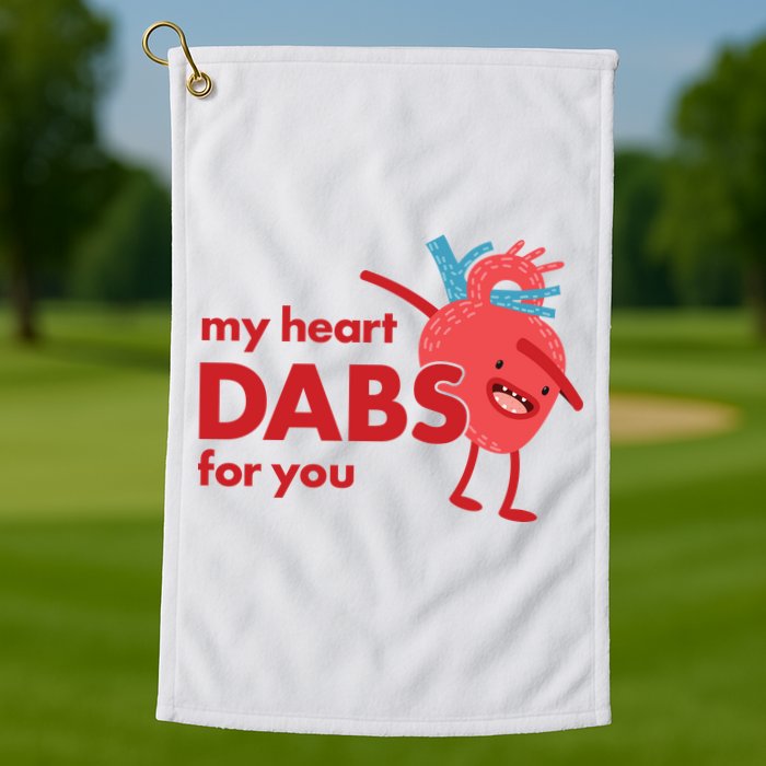 My Heart Dabs For You Golf Towel
