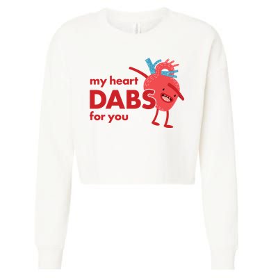 My Heart Dabs For You Cropped Pullover Crew