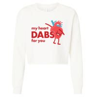 My Heart Dabs For You Cropped Pullover Crew