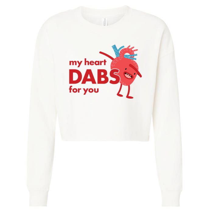 My Heart Dabs For You Cropped Pullover Crew
