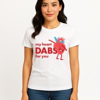 My Heart Dabs For You Womens T-Shirt