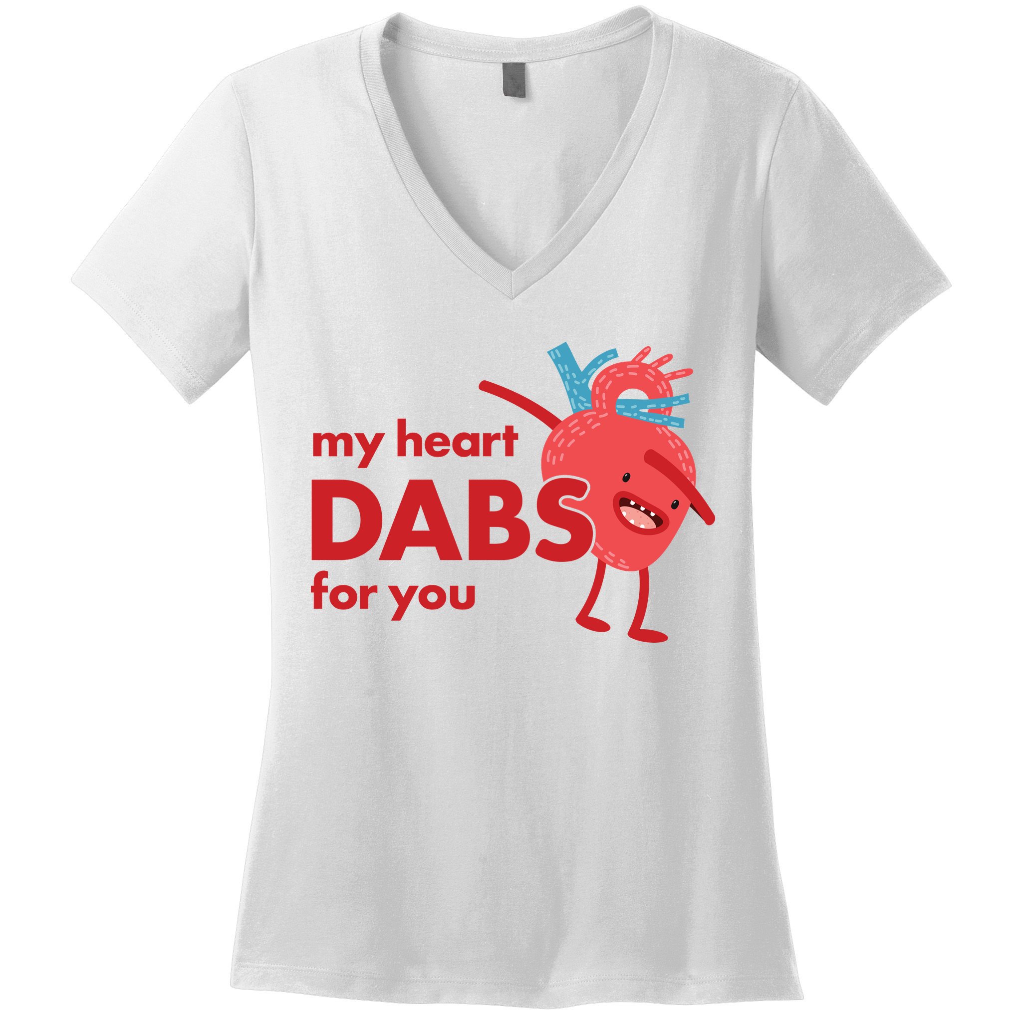 My Heart Dabs For You Women's V-Neck T-Shirt
