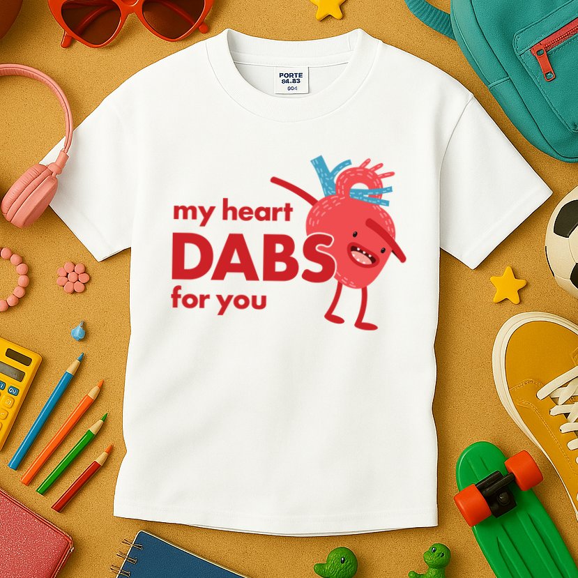 My Heart Dabs For You Kids T-Shirt