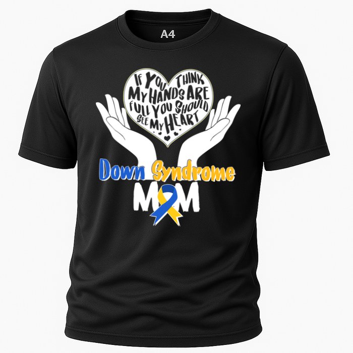 My Heart is Full - Down Syndrome Mom Cooling Performance Crew T-Shirt