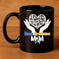 My Heart is Full - Down Syndrome Mom 11oz C Handle Ceramic Mug