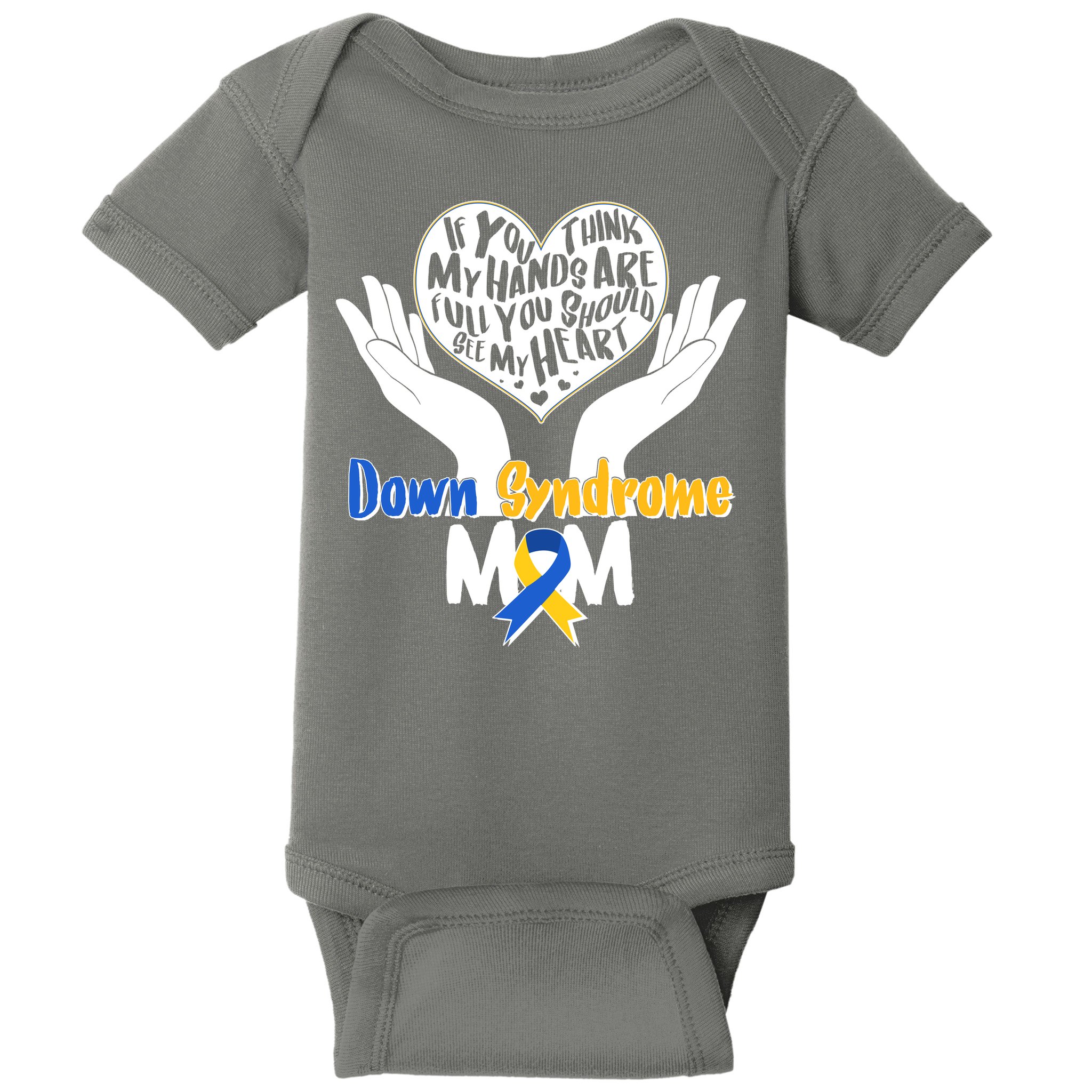 My Heart is Full - Down Syndrome Mom Baby Bodysuit