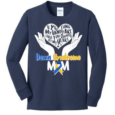 My Heart is Full - Down Syndrome Mom Kids Long Sleeve Shirt