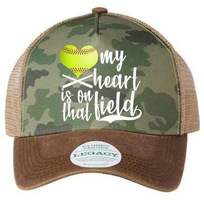 My Heart Is On That Field Baseball Legacy Tie Dye Trucker Hat