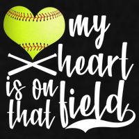 My Heart Is On That Field Baseball Ladies PosiCharge Tri-Blend Wicking Tank