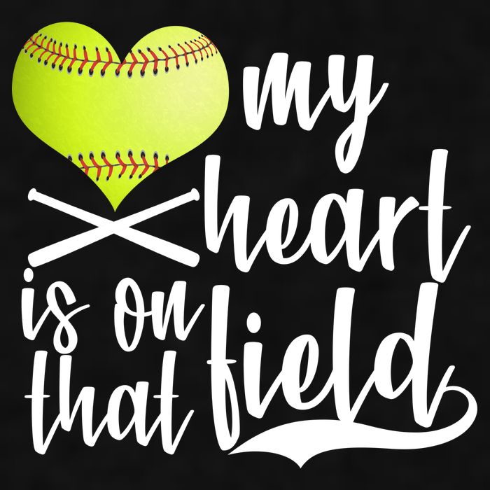 My Heart Is On That Field Baseball Ladies PosiCharge Tri-Blend Wicking Tank