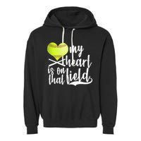 My Heart Is On That Field Baseball Garment-Dyed Fleece Hoodie