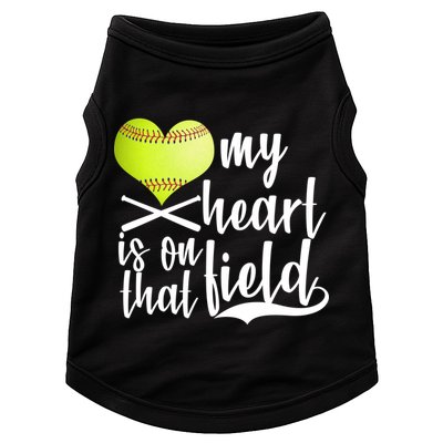 My Heart Is On That Field Baseball Doggie Tank