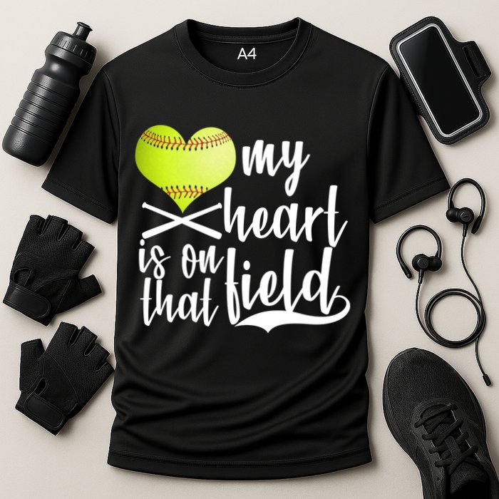 My Heart Is On That Field Baseball Performance Shirt