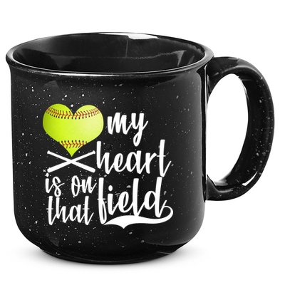 My Heart Is On That Field Baseball 15oz Campfire Ceramic Mug