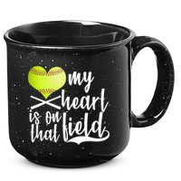 My Heart Is On That Field Baseball 15oz Campfire Ceramic Mug