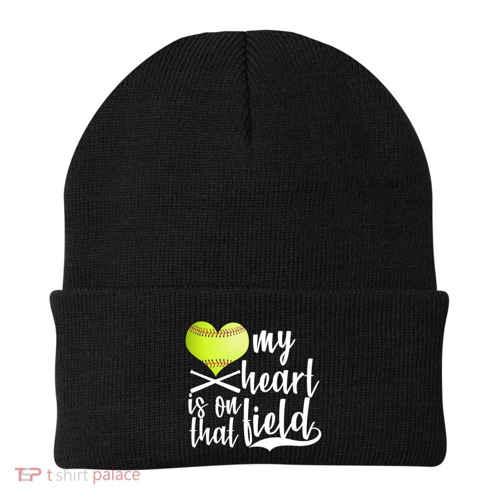 My Heart Is On That Field Baseball Beanie