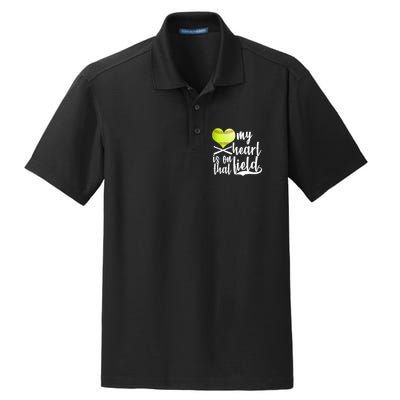 My Heart Is On That Field Baseball Dry Zone Grid Polo