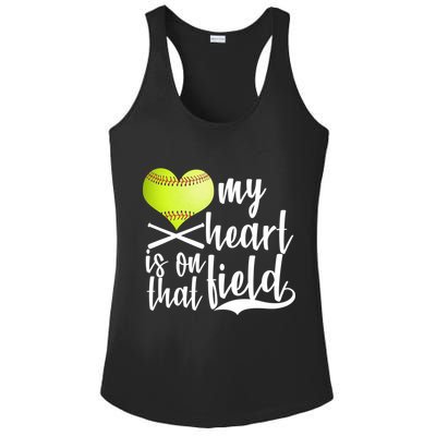 My Heart Is On That Field Baseball Ladies PosiCharge Competitor Racerback Tank
