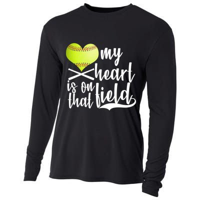 My Heart Is On That Field Baseball Cooling Performance Long Sleeve Crew