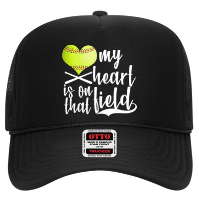 My Heart Is On That Field Baseball Trucker Hat