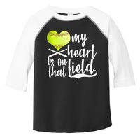 My Heart Is On That Field Baseball Toddler Fine Jersey T-Shirt