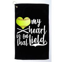 My Heart Is On That Field Baseball Golf Towel