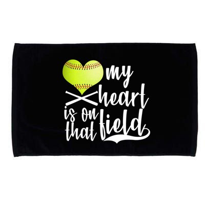 My Heart Is On That Field Baseball Microfiber Hand Towel