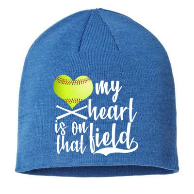 My Heart Is On That Field Baseball Sustainable Beanie