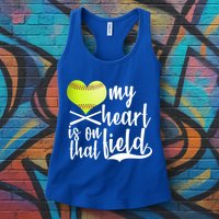 My Heart Is On That Field Baseball Womens Tank Top